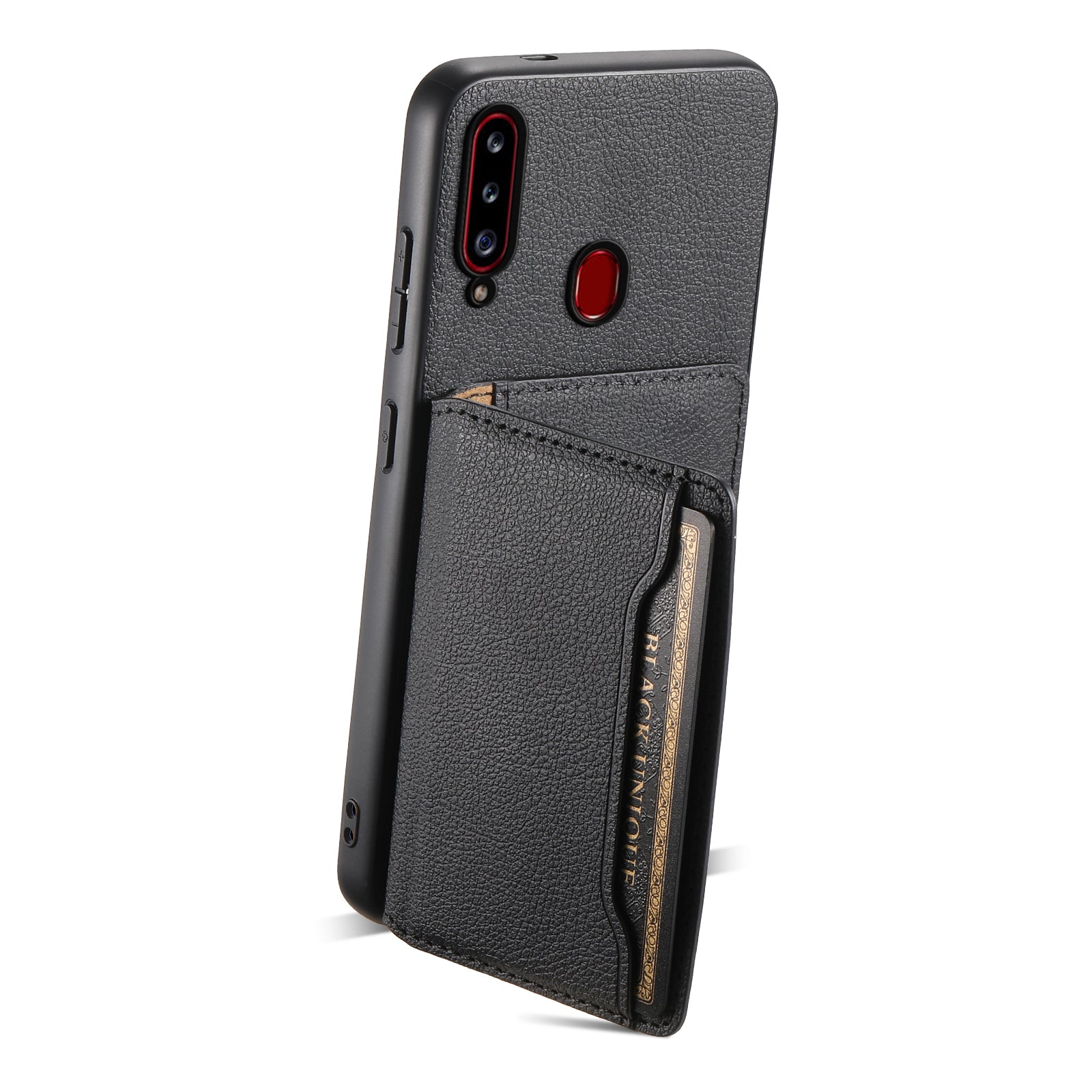 For Samsung Galaxy A20s Phone Case Card Slots Kickstand Phone Cover Calf Texture For Samsung Galaxy A20s Phone Case Card Slots Kickstand Phone Cover Calf Texture